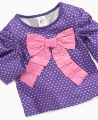 She'll wear her heart on her sleeve in this glamorously girlie shirt from First Impressions.