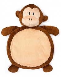 This cuddle monkey is rendered in super plush fabric for a comfy naptime companion they'll treasure for years.