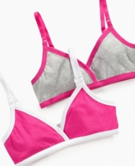 Start off right. Colorful undergarments like one of these So Jenni bras help her begin the day boldly.