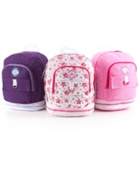 Old-school style. Send her back to class with the timeless cool of these Converse Chuck-patch backpacks.