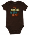 Help him give his favorite aunt a shout-out with this adorable bodysuit from Carter's.