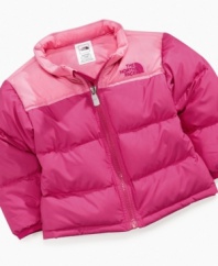 Mini-me. She'll feel like one of the adults in the scaled-down version of this comfy, cozy classic jacket from The North Face.