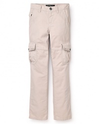 These rugged Aqua cargo pants will bring him seasons of classic seven-pocket style.