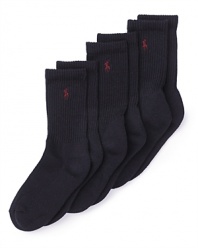Ralph Lauren Childrenswear 3 Pack Crew Socks - Boys 8-20