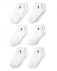 Ralph Lauren Childrenswear 6 Pack Socks - Boys 8-20