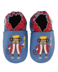 Fit for a prince. Keep your crown jewel cozy with these adorable Robeez shoes designed for comfort and muscle development.