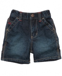 Feelin' flexible. Make getting dressed for the day as easy as these denim shorts from Osh Kosh.