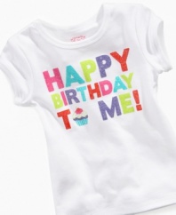 It's party time! Everyone will know who the guest of honor is when she sports this birthday shirt from Carters.