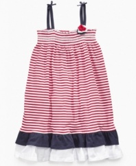 Show off her patriotic side throughout the season with this comfy dress from Osh Kosh.
