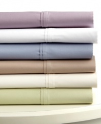 Refresh your bed in dreamy hues and texture with this comprehensive sheet set. Features a double pleated hem and pure 400-thread count cotton with a wrinkle free treatment for easy care. Comes with four pillowcases as an added benefit.