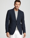Pair this casual blazer with your favorite jeans and tonal henley for a downtown look with upward mobility.