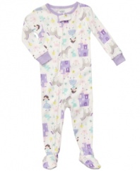 Start her dreams off right with this whimsical footed coverall from Carter's.
