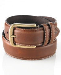 Classic perfection. This Club Room leather belt is equally dapper with jeans or a suit.