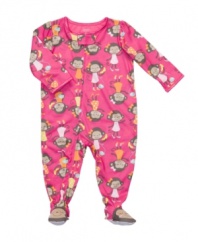 It's a cover up! A footed one that is. Cute and cozy is the sweet secret you can share when yo put her in this footed coverall from Carters.