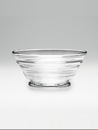 Ribbed sides and an elegant shape make this an eye-catching serving piece. Available in 5½ diameter. Handmade Imported
