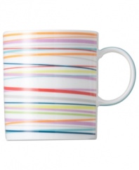 Solid stripes. The Sunny Day Stripes mug shines with bright accent colors on a body of durable, double-fired porcelain. Mix with solid Sunny Day dinnerware, also from THOMAS by Rosenthal.
