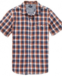 Get rad with plaid and this stylish shirt from LRG.