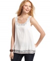 Beading updates a flirty, fluid tank top from Style&co.