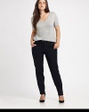 Slip into these stretch-cotton jeans that will comfortably give you the sleek-yet-classic silhouette you want.Button closureZip flyBelt loopsFront and back pocketsInseam, about 33Rise, about 1195% cotton/5% spandexMachine washImported of Italian fabric