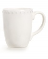 Elegant is an understatement with the Blanc Brigette mug by Versailles Maison. Raised dots and a soft white finish adorn beautifully distressed earthenware.