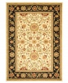 A fine finish for your living space. This Safavieh area rug comes alive with beautiful floral, vine and latticework detailing, all captured on a stunning ivory ground surrounded by a rich red border. Crafted from soft polypropylene, this rug radiates timeless allure with the added convenience of easy-care construction.