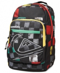Make some room. Multiple pockets in this backpack from Quiksilver make sure you have all the storage space you need.