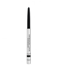 To easily reproduce the ultra graphic catwalk eyes, Dior introduces a very precise retractable eye pencil. Diorshow Liner Waterproof offers an exceptional glide and guarantees a perfect, long lasting line. A collection of 6 vibrant colors for a high intensity makeup to complement any eye makeup. A true expert tool for a 100% non-smudge and waterproof effect.