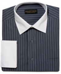 With a contrast collar and cuffs, this dress shirt from Donald Trump is an instant power move.