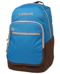 Safety first. Keep your laptop close anywhere you go with this backpack from Quiksilver.