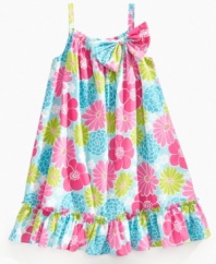 Bright and in bloom. Watch her smile grow when she slips into this comfy and cute dress from Marmellata.