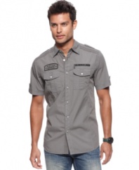 Get classic downtown NY style with these aptly named Broome shirt from Marc Ecko Cut & Sew.