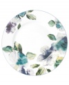 Watercolor florals adorn the canvas of white porcelain that is Mikasa's Paradise Bloom dinner plate. A simple silhouette and band of blue complete this essential part of the everyday dinnerware collection.