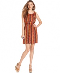 A bold global-inspired print makes this Lucky Brand Jeans dress a hot pick for a casual summer look!