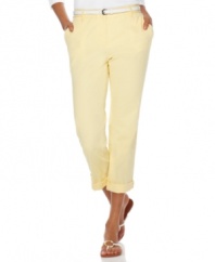 These slimming trousers from Charter Club come in statement-making colors for a cheery touch to your spring wardrobe. The cropped legs are simply flattering, too!