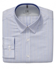 Fine lines. Update your look with this slim-fit dress shirt from Geoffrey Beene.