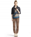 The printed pant is a season must-have! Get the look with this Bar III pair that's perfectly slouchy for a stylish look!