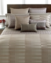 Dream details! The Hotel Collection Atrium European sham adds an extra layer of comfort to your bed with a luxurious, quilted texture crafted with overlapping rayon, polyester and cotton fabrics. Zipper closure.