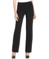 Get the look of a structured pant with the ease and comfort of pull-on style with these chic ponte-knit trousers from Calvin Klein.