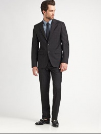 EXCLUSIVELY AT SAKS.COM. An Italian wool style inspired by a classic staple, but with a decidedly right-now look.Notched collarChest pocketTwo-button closureFlap pocketsAbout 29 from shoulder to hemWoolDry cleanImported of Italian fabric