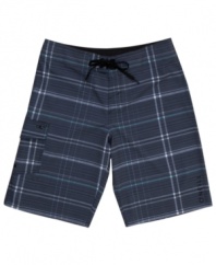 Prep for some sun in the fun with these plaid board shorts from O'Neill.