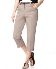 Style&co.'s capri pants have kick - buttons at the hem and a removable skinny belt up the chic factor!