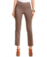 Sleek dressing is a cinch with these Style&co. pants--they're outfitted with an elastic waist and streamlined silhouette!