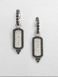A study in glittering, high-contrasts with rich spinel, sparkling white sapphires and black diamonds in sterling silver.White sapphireSpinelDiamonds, .05 tcwSterling silverSize, 1.18Ring baleImported Please note: Earrings sold separately. 