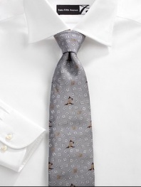 EXCLUSIVELY AT SAKS This micro-motif tie adds whimsy without overpowering your look.Dry cleanMade in USA
