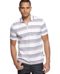 Perk up your summer style with this striped polo shirt from Hugo Boss Black.