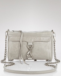 Prepare to shine after hours with this leather crossbody from Rebecca Minkoff. Worn over a favorite LBD, it's a chic silver streak.