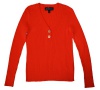 Ralph Lauren Women's Orange 100% Cotton Shirt Knit Top S
