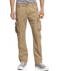 Tough enough for the concrete jungle (or the actual jungle), these rugged cotton cargos from Levi's put a rustic twist on any casual pairing. (Clearance)