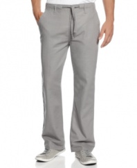 Relax in the laid-back comfort of these linen-blend pants from Sean John.