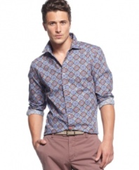 Play up pattern this summer with this print shirt from Sons Of Intrigue.